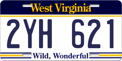 WV license plate 2YH621