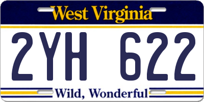 WV license plate 2YH622
