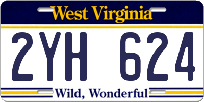 WV license plate 2YH624