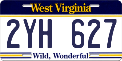 WV license plate 2YH627