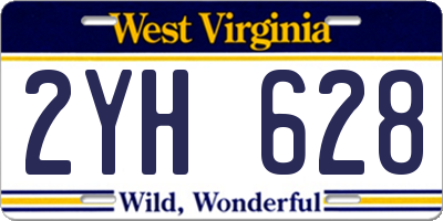 WV license plate 2YH628