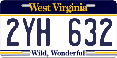 WV license plate 2YH632