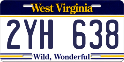 WV license plate 2YH638