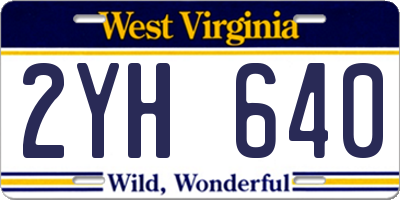 WV license plate 2YH640