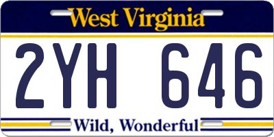 WV license plate 2YH646