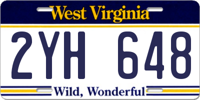 WV license plate 2YH648