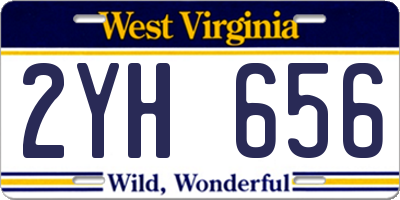 WV license plate 2YH656