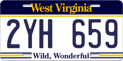 WV license plate 2YH659
