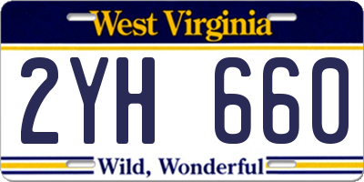 WV license plate 2YH660