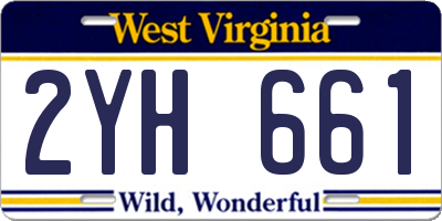 WV license plate 2YH661