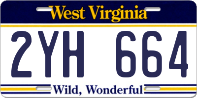 WV license plate 2YH664