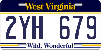 WV license plate 2YH679