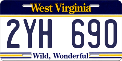 WV license plate 2YH690