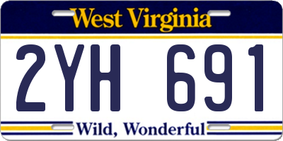 WV license plate 2YH691