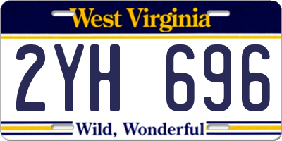 WV license plate 2YH696
