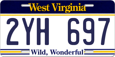 WV license plate 2YH697