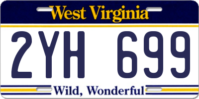 WV license plate 2YH699