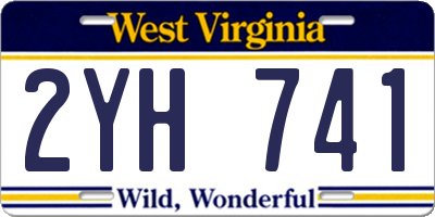 WV license plate 2YH741