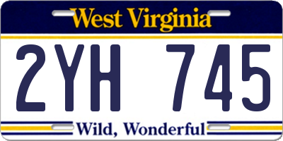 WV license plate 2YH745