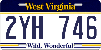 WV license plate 2YH746