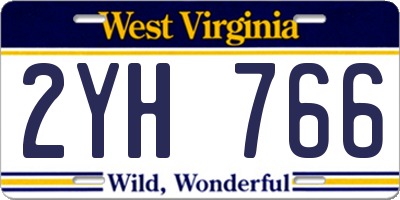 WV license plate 2YH766