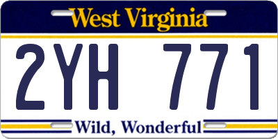 WV license plate 2YH771