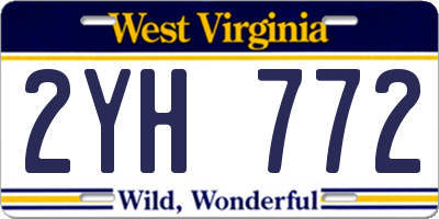 WV license plate 2YH772