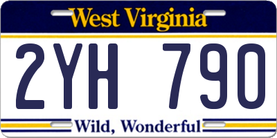 WV license plate 2YH790