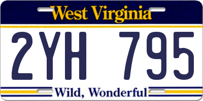 WV license plate 2YH795