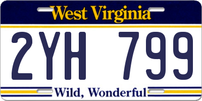 WV license plate 2YH799