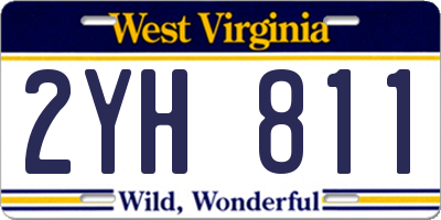 WV license plate 2YH811