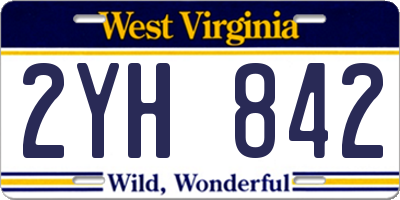 WV license plate 2YH842