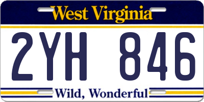 WV license plate 2YH846