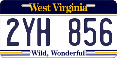 WV license plate 2YH856