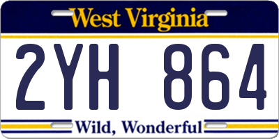 WV license plate 2YH864