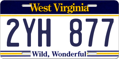 WV license plate 2YH877