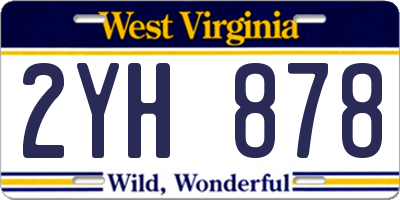 WV license plate 2YH878
