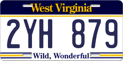 WV license plate 2YH879