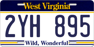 WV license plate 2YH895
