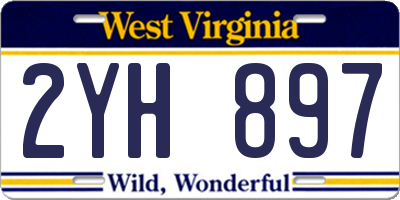WV license plate 2YH897