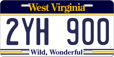 WV license plate 2YH900