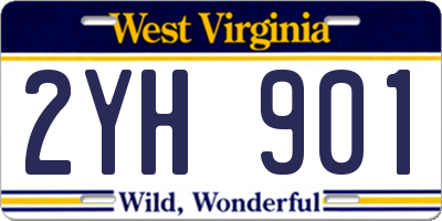 WV license plate 2YH901
