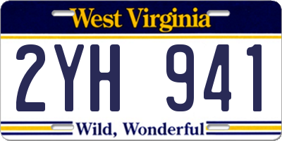 WV license plate 2YH941