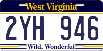 WV license plate 2YH946