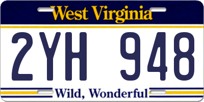 WV license plate 2YH948