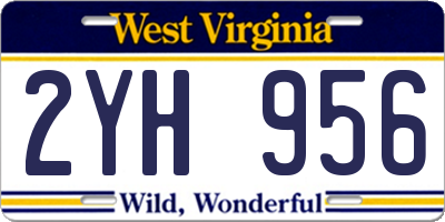 WV license plate 2YH956
