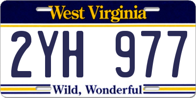 WV license plate 2YH977