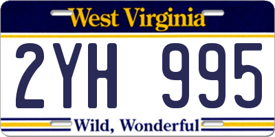 WV license plate 2YH995