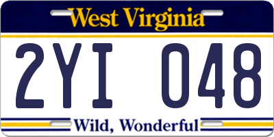 WV license plate 2YI048