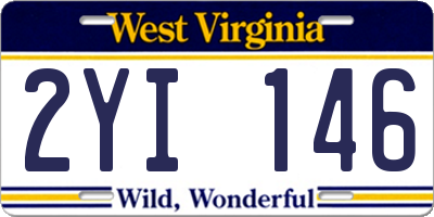WV license plate 2YI146
